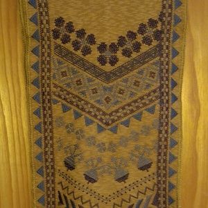Biya Cotton Embroidered Tassle Scarf